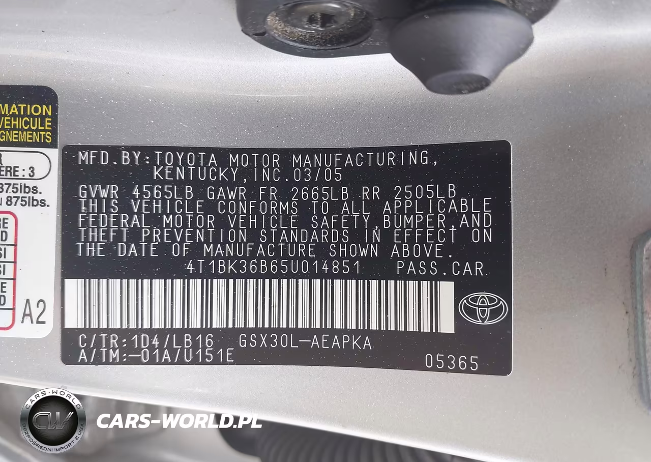 2005 Toyota Avalon Limited VIN:4T1BK36B65U014851 - 9