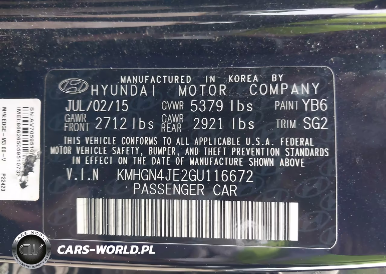2016 Hyundai Genesis 3.8 VIN:KMHGN4JE2GU116672 - 9