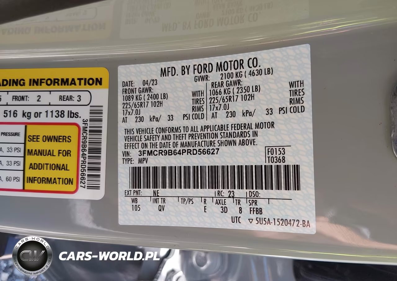 2023 Ford Bronco Sport Big Bend VIN:3FMCR9B64PRD56627 - 9