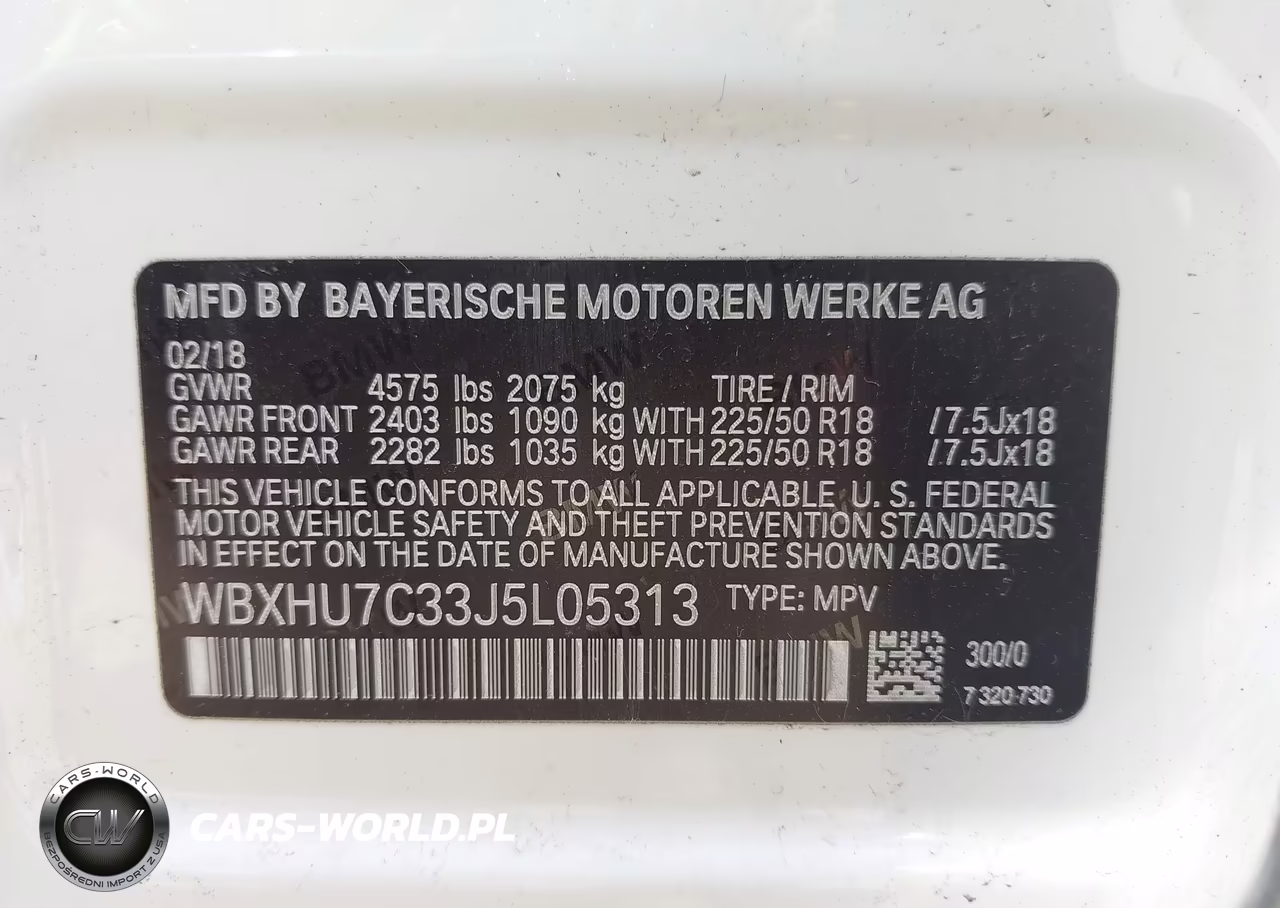 2018 BMW X1 Sdrive28I VIN:WBXHU7C33J5L05313 - 9