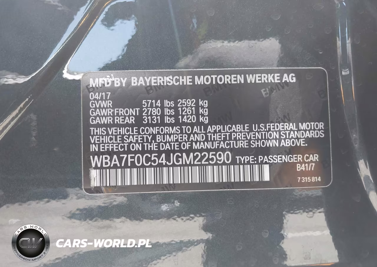 2018 BMW 7 Series 750I VIN:WBA7F0C54JGM22590 - 9