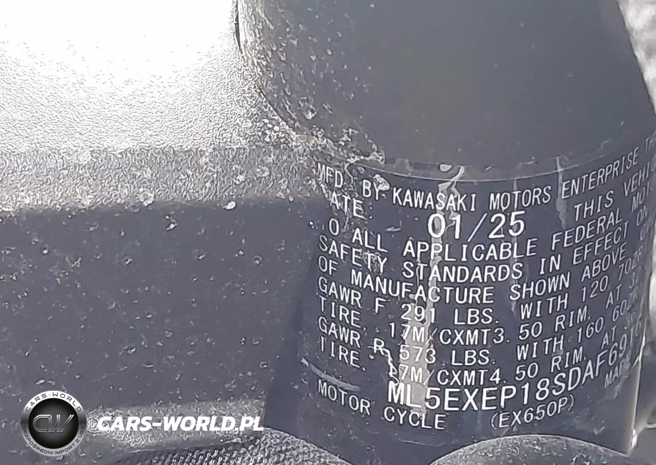 2025 Kawasaki Ex650 P VIN:ML5EXEP18SDAF6916 - 10