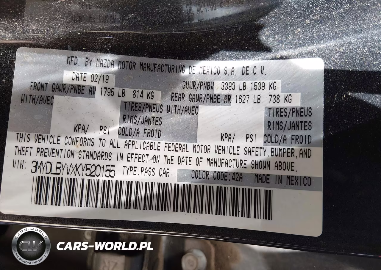 2019 Toyota Yaris Le VIN:3MYDLBYVXKY520155 - 9