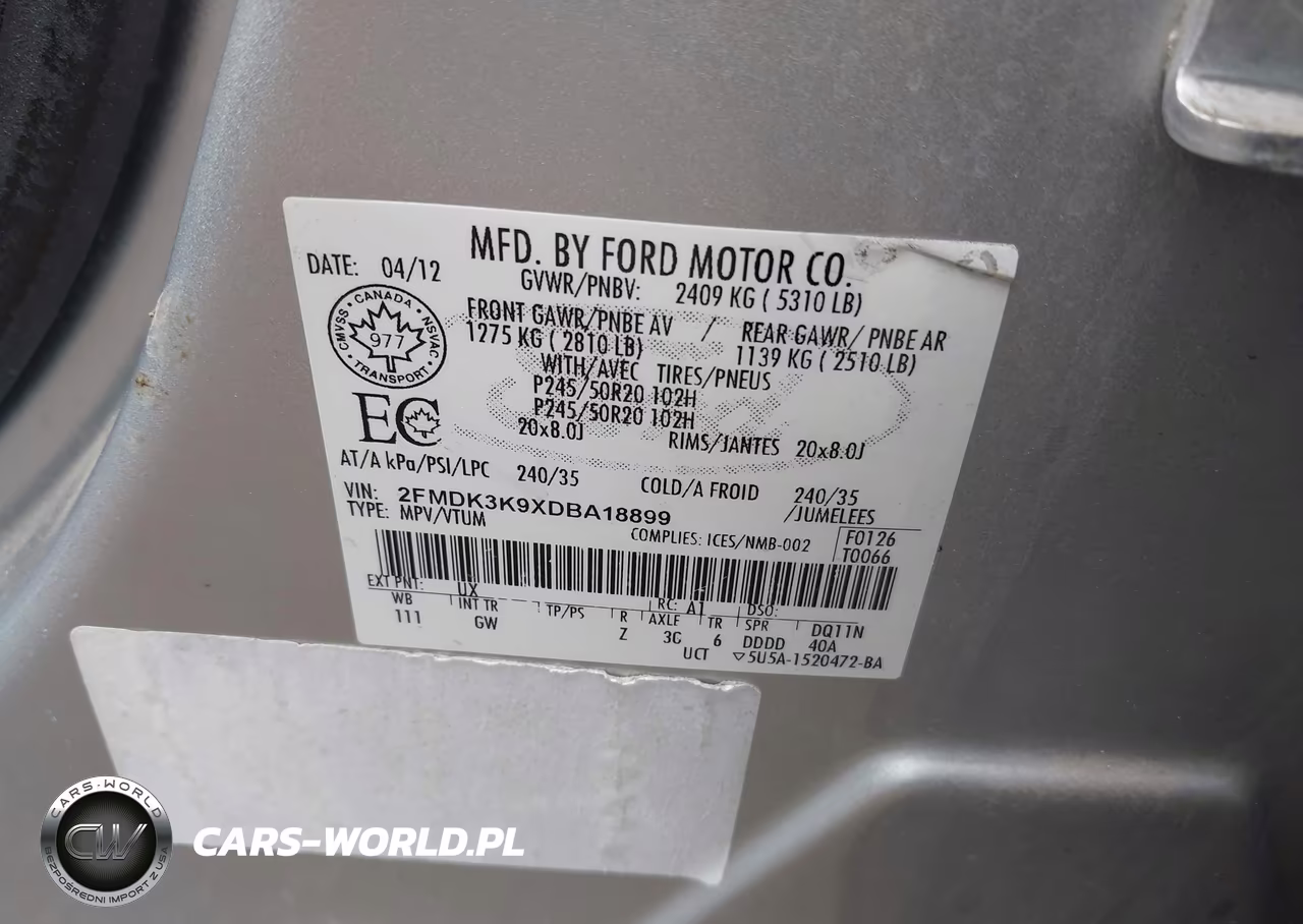 2013 Ford Edge Limited VIN:2FMDK3K9XDBA18899 - 9