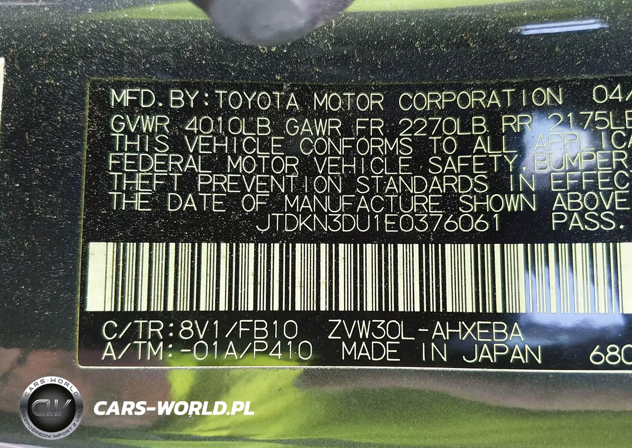 2014 Toyota Prius Two VIN:JTDKN3DU1E0376061 - 9