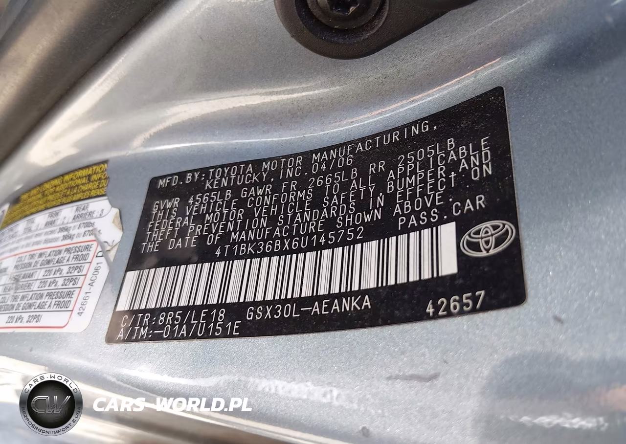 2006 Toyota Avalon Touring VIN:4T1BK36BX6U145752 - 9