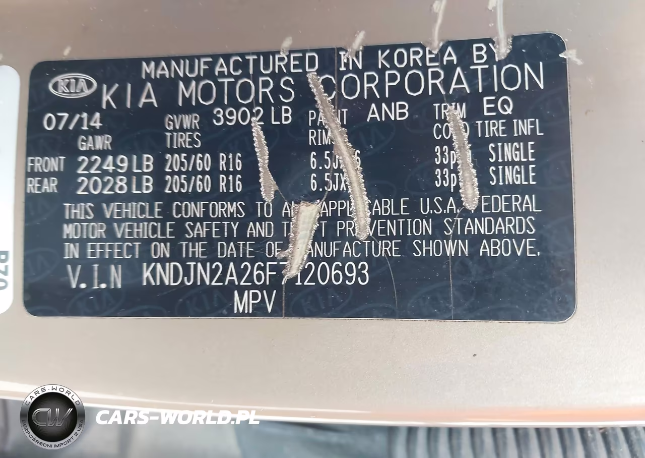 2015 Kia Soul VIN:KNDJN2A26F7120693 - 9