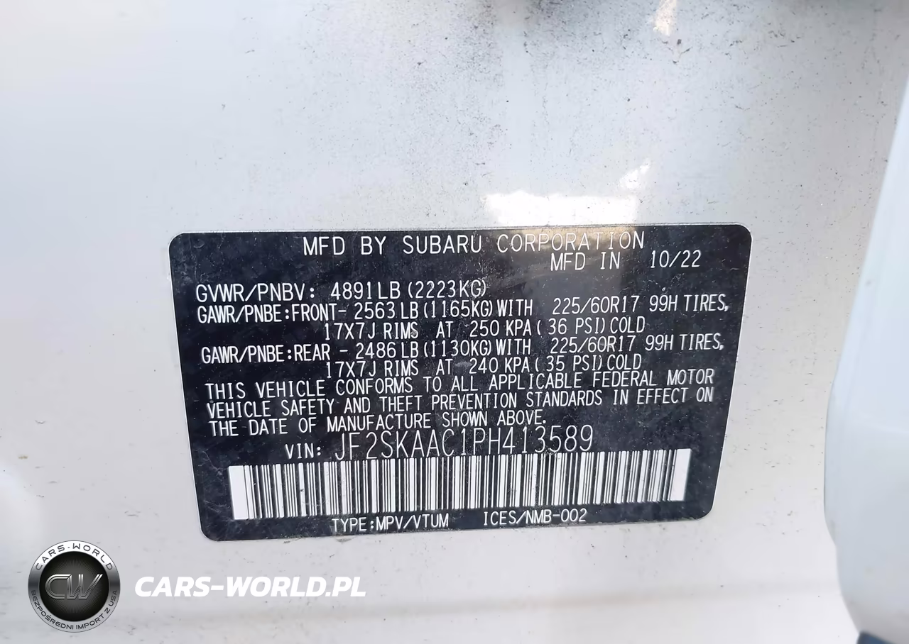2023 Subaru Forester VIN:JF2SKAAC1PH413589 - 9
