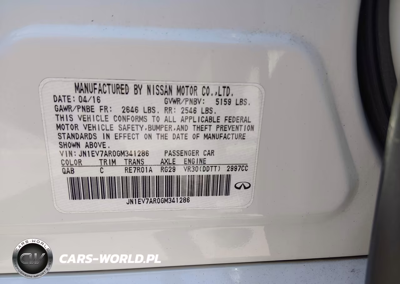 2016 Infiniti Q50 3.0T Premium VIN:JN1EV7AR0GM341286 - 9