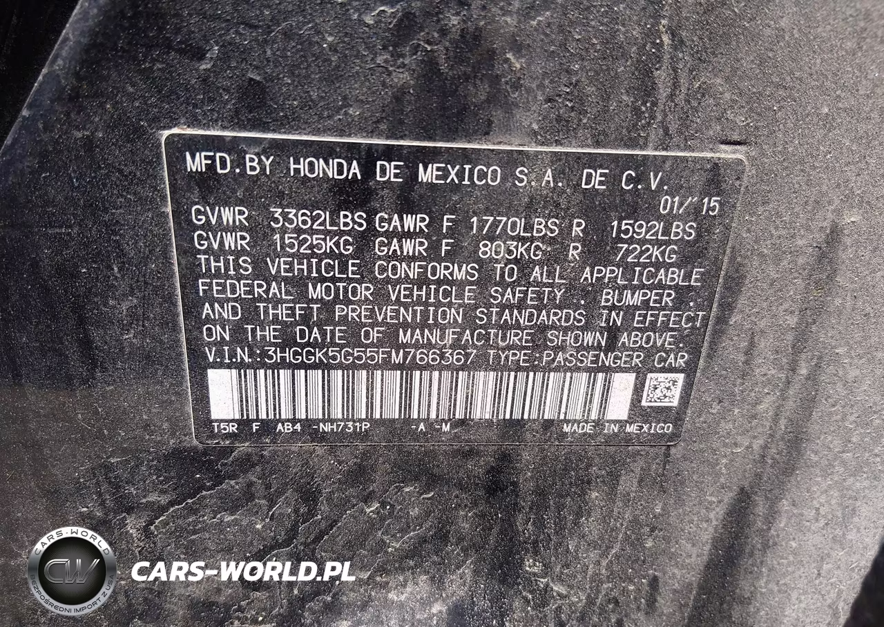 2015 Honda Fit Lx VIN:3HGGK5G55FM766367 - 9