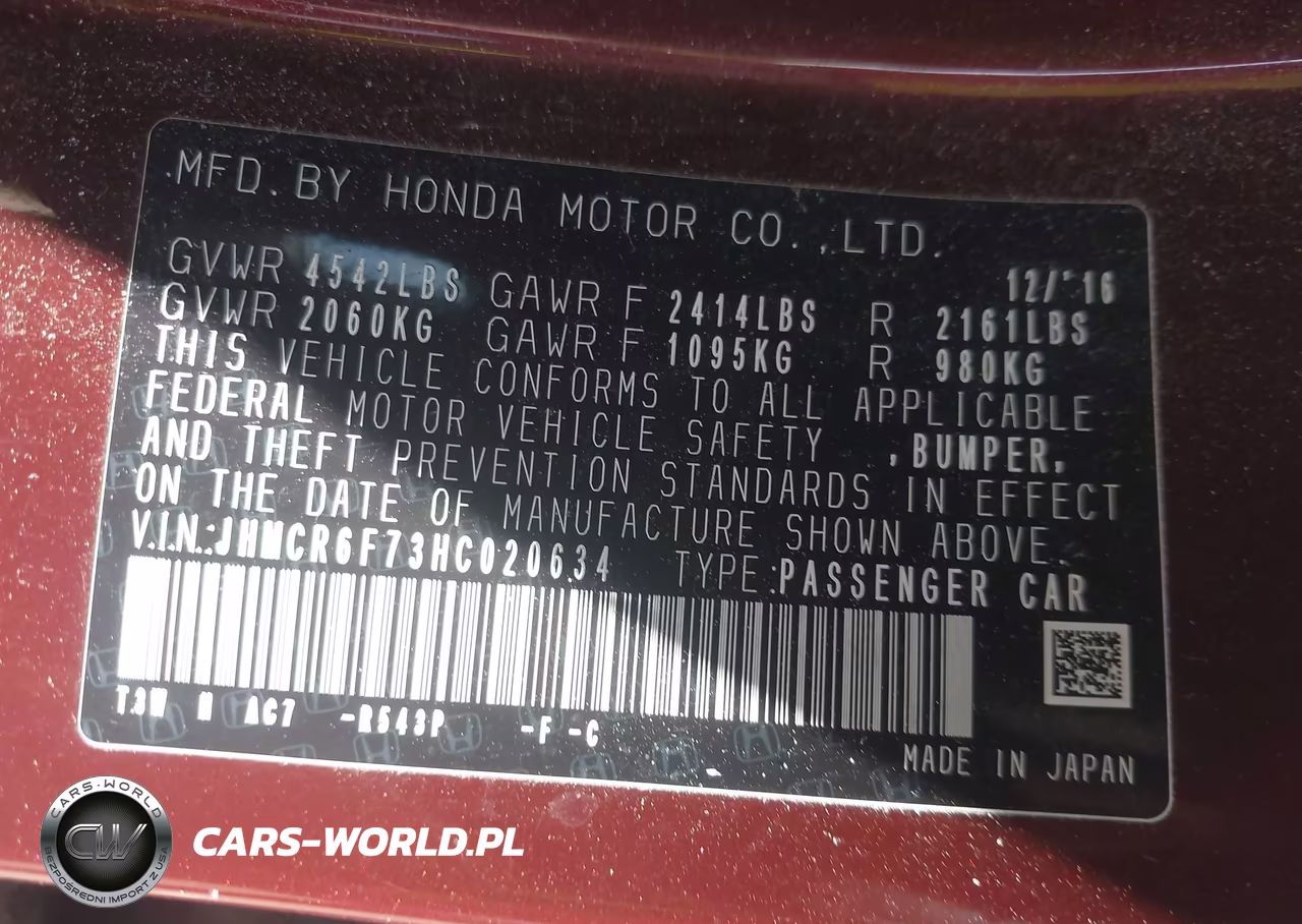 2017 Honda Accord Hybrid Touring VIN:JHMCR6F73HC020634 - 9