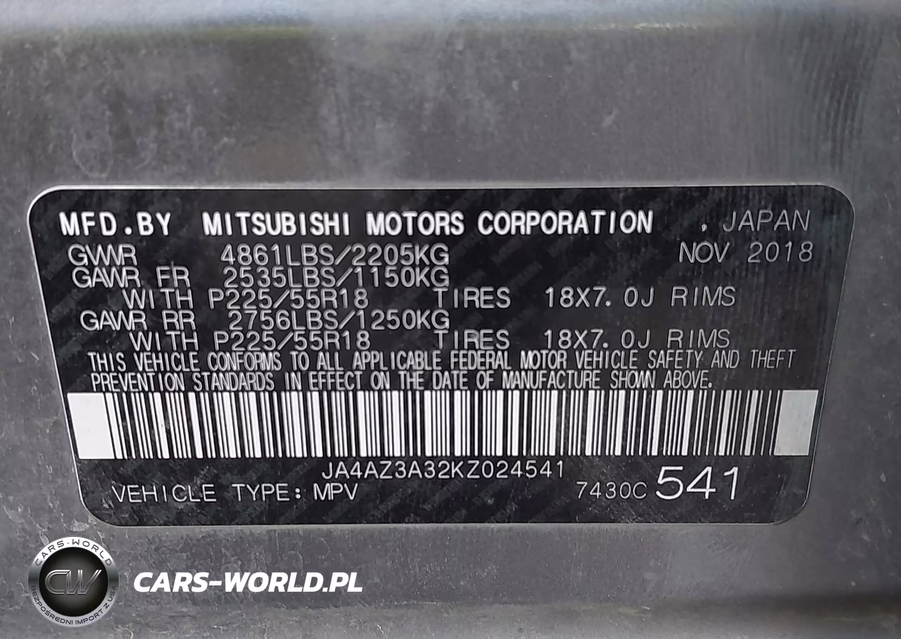 2019 Mitsubishi Outlander Sel VIN:JA4AZ3A32KZ024541 - 9