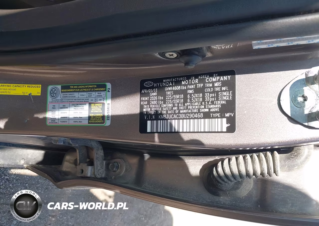 2011 Hyundai Tucson Limited VIN:KM8JUCAC3BU290468 - 9