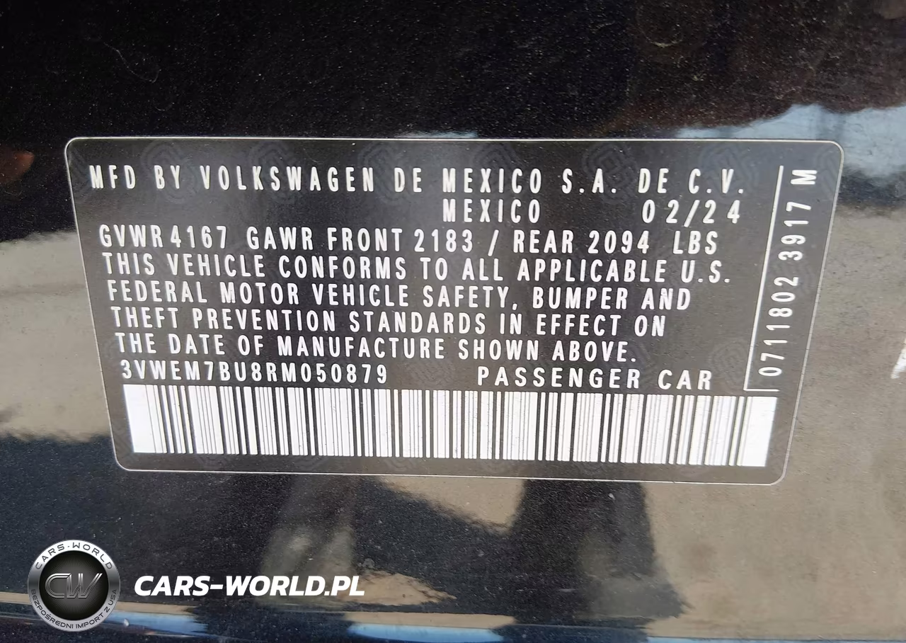 2024 Volkswagen Jetta 1.5T Se VIN:3VWEM7BU8RM050879 - 9