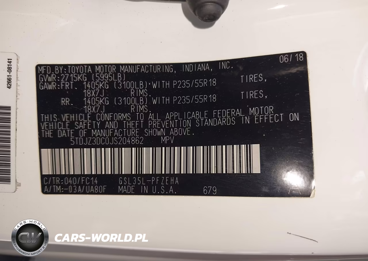 2018 Toyota Sienna Le 7 Passenger VIN:5TDJZ3DC0JS204862 - 9