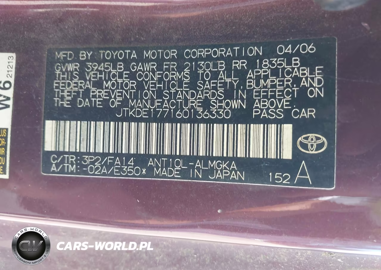 2006 Scion Tc VIN:JTKDE177160136330 - 9