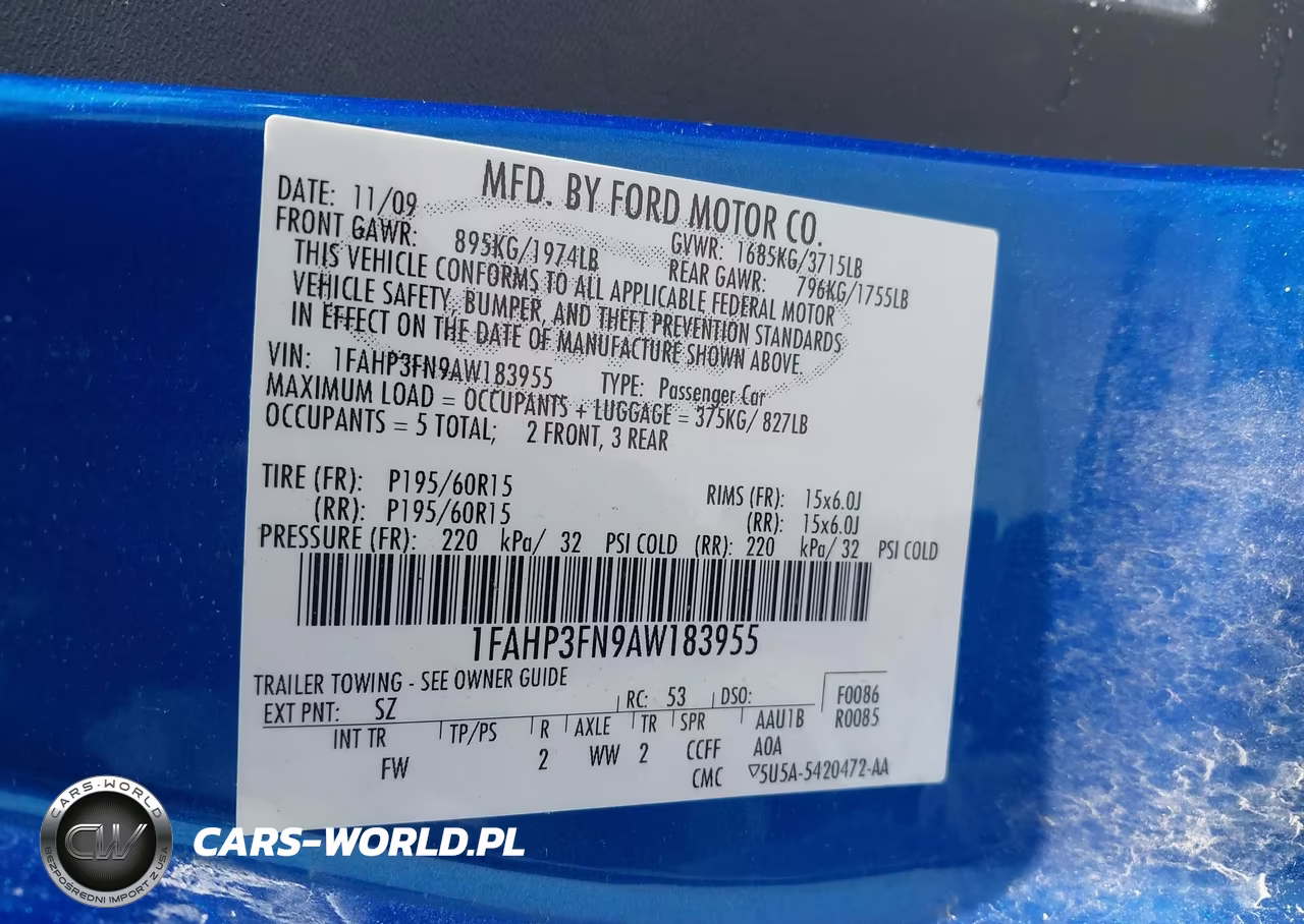 2010 Ford Focus Se VIN:1FAHP3FN9AW183955 - 9