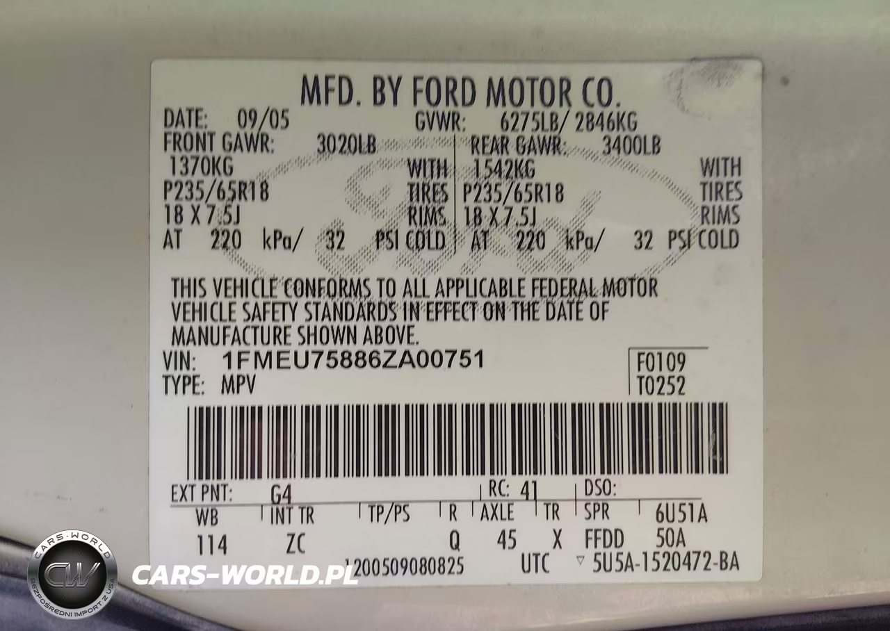 2006 Ford Explorer Limited VIN:1FMEU75886ZA00751 - 9