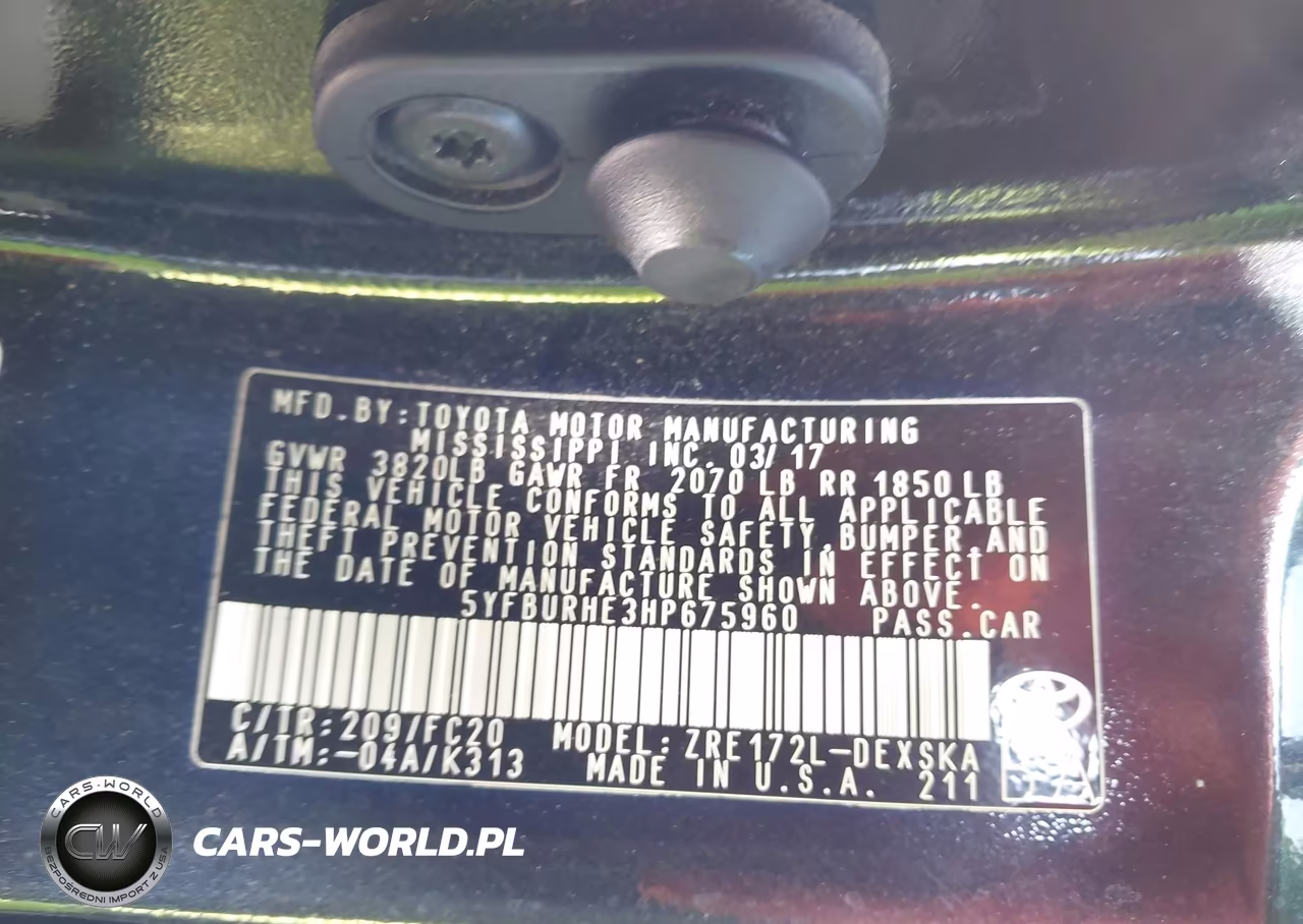 2017 Toyota Corolla Se VIN:5YFBURHE3HP675960 - 9