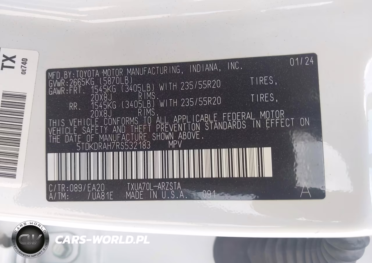 2024 Toyota Highlander Xse VIN:5TDKDRAH7RS532183 - 9