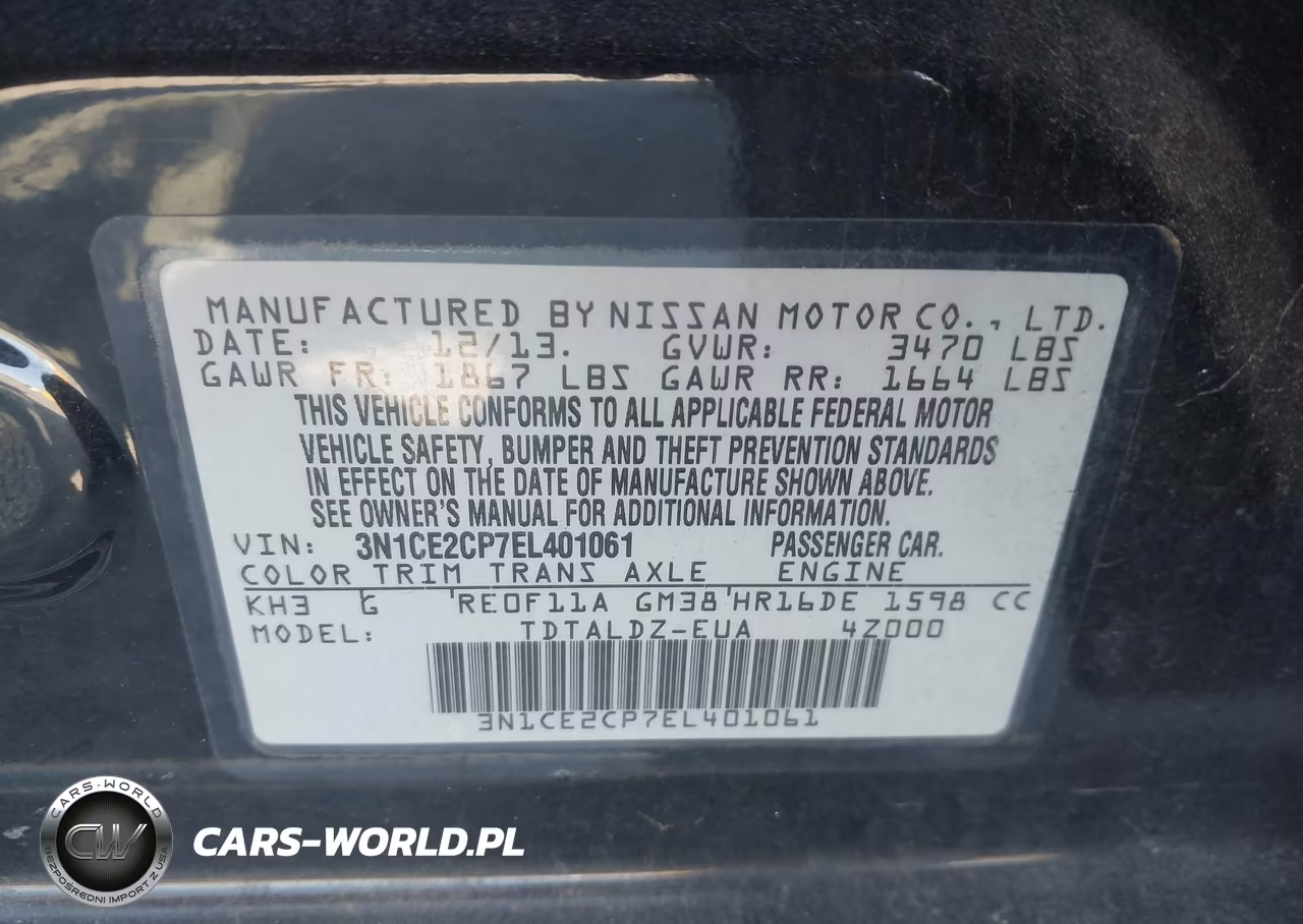 2014 Nissan Versa Note Sv VIN:3N1CE2CP7EL401061 - 9
