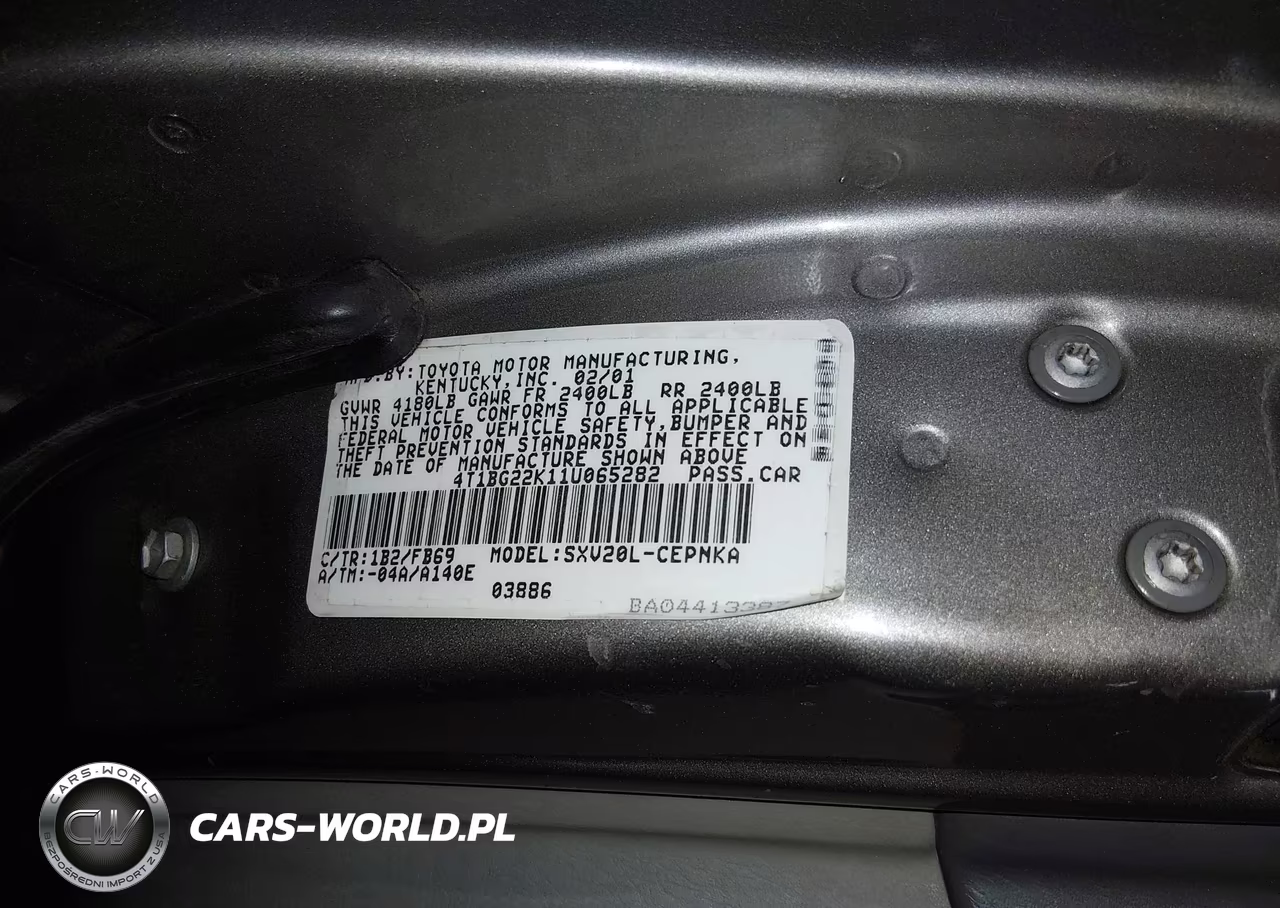 2001 Toyota Camry Le VIN:4T1BG22K11U065282 - 9
