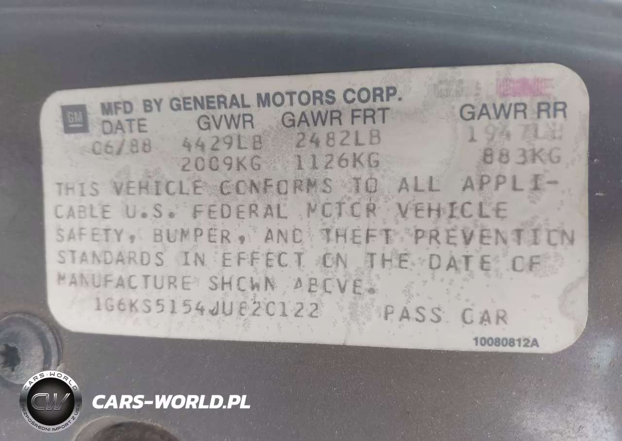1988 Cadillac Seville VIN:1G6KS5154JU820122 - 9