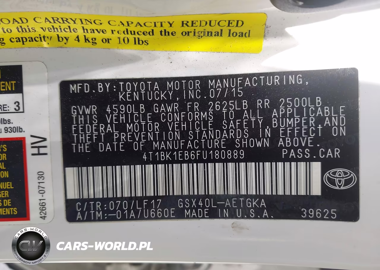 2015 Toyota Avalon Xle Premium VIN:4T1BK1EB6FU180889 - 9