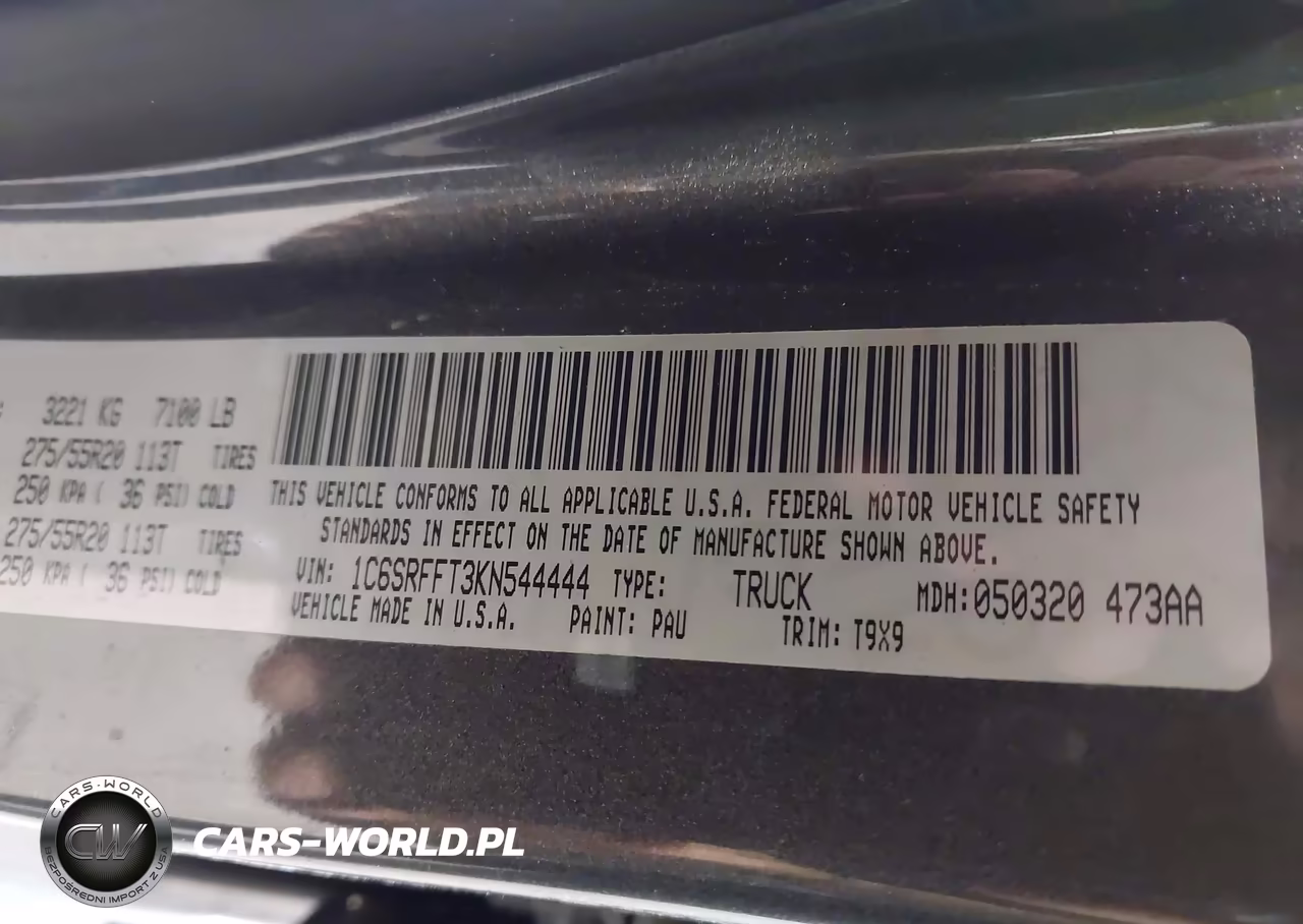2019 Ram 1500 Big Horn-Lone Star 4X4 5'7 Box VIN:1C6SRFFT3KN544444 - 9
