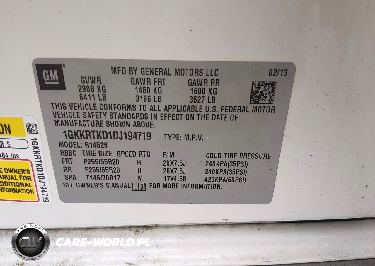 2013 GMC Acadia Denali VIN:1GKKRTKD1DJ194719 - 9