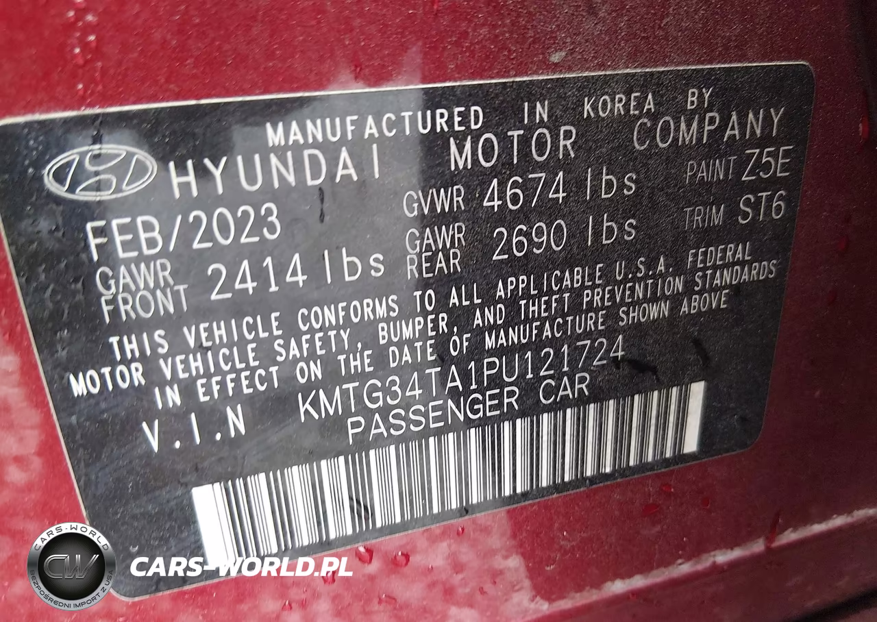 2023 Genesis G70 2.0T Rwd VIN:KMTG34TA1PU121724 - 9