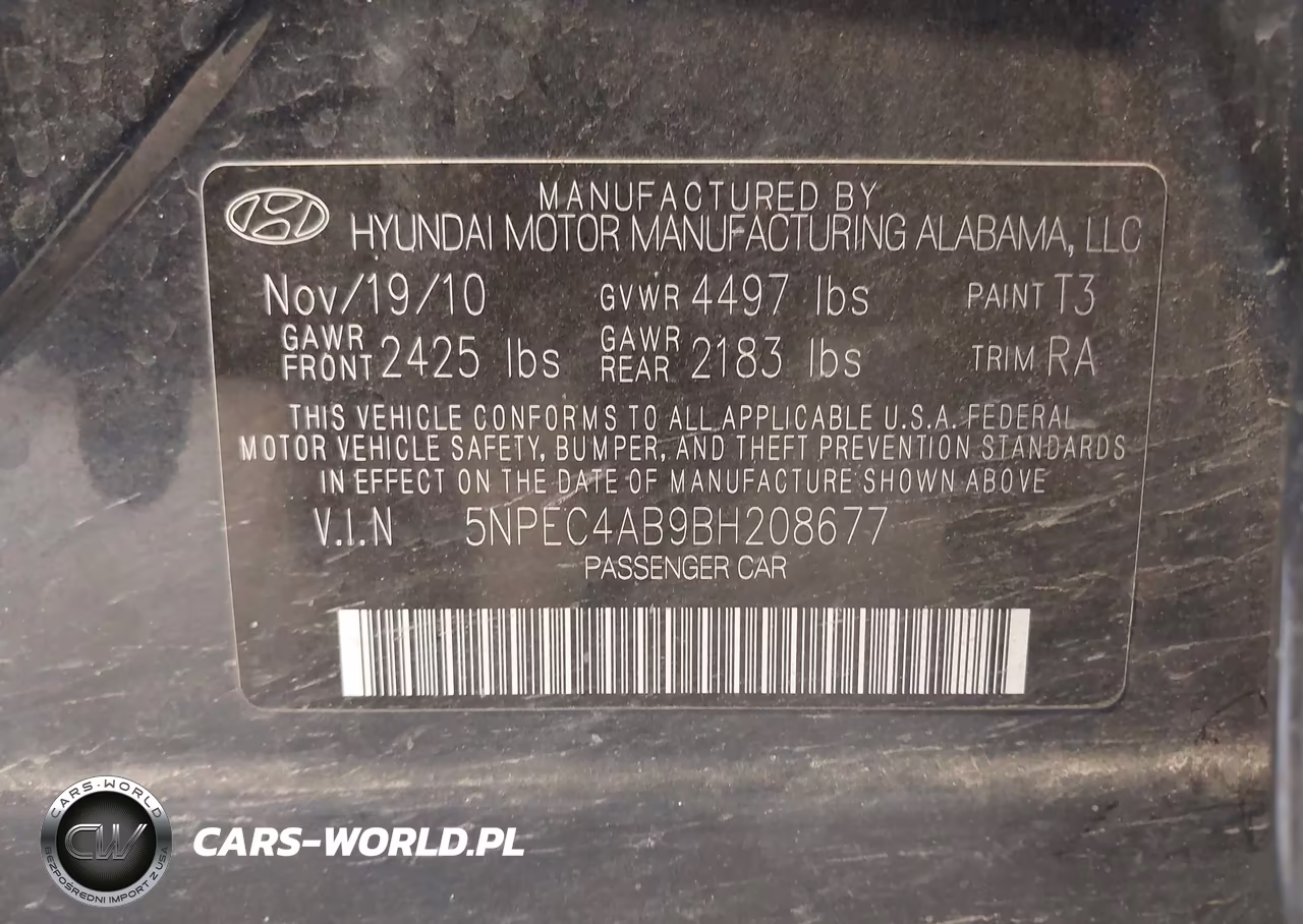 2011 Hyundai Sonata Limited 2.0T VIN:5NPEC4AB9BH208677 - 9