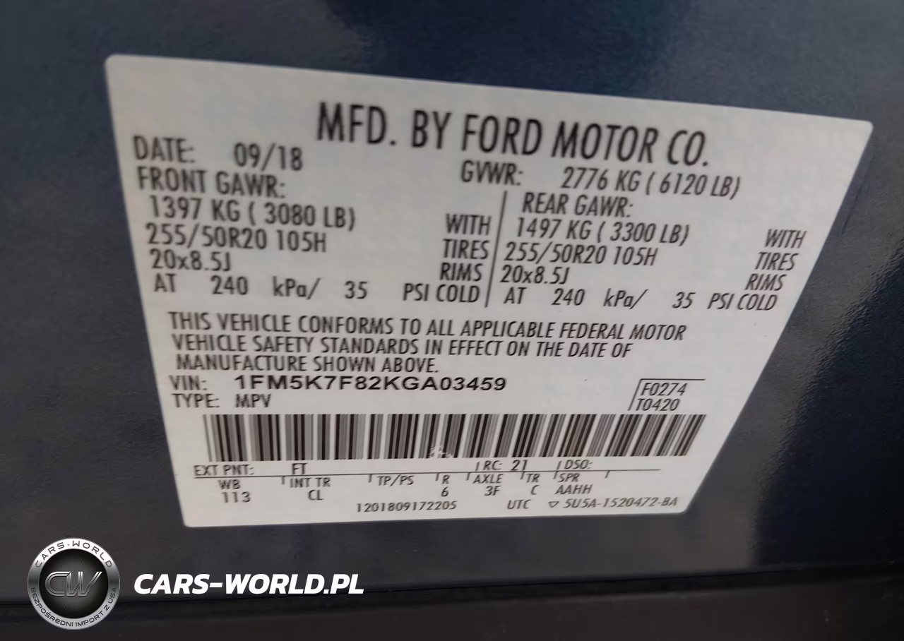 2019 Ford Explorer Limited VIN:1FM5K7F82KGA03459 - 9