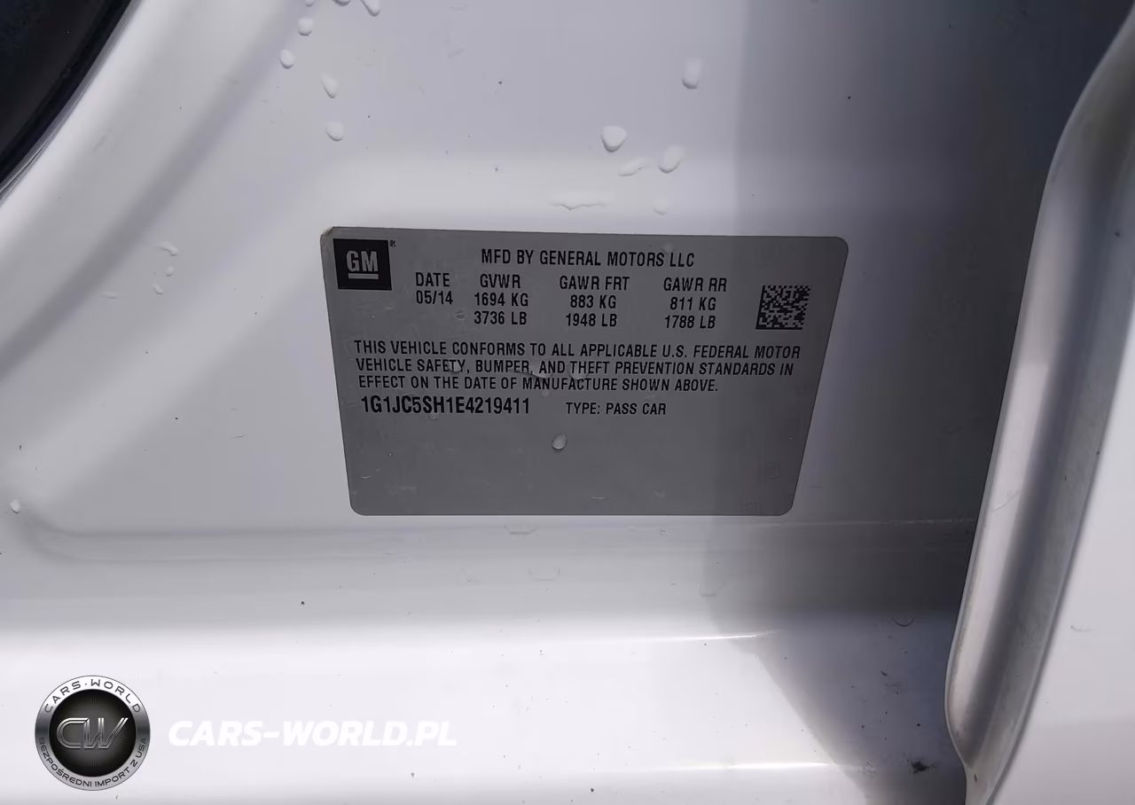 2014 Chevrolet Sonic Lt Auto VIN:1G1JC5SH1E4219411 - 9