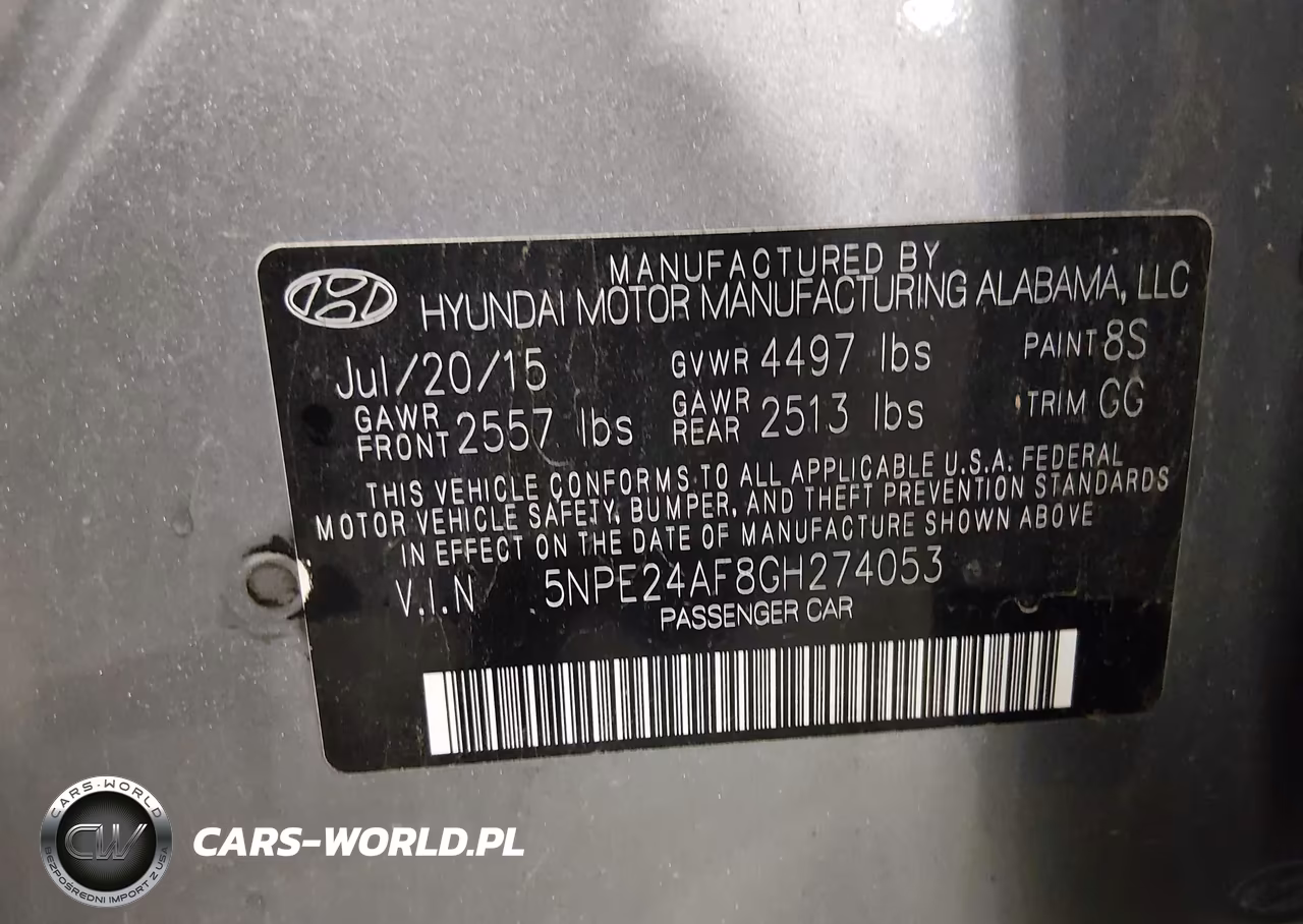 2016 Hyundai Sonata Se VIN:5NPE24AF8GH274053 - 9