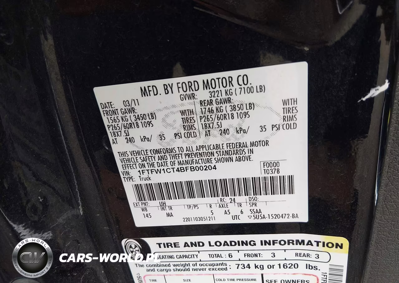 2011 Ford F-150 Xlt VIN:1FTFW1CT4BFB00204 - 9