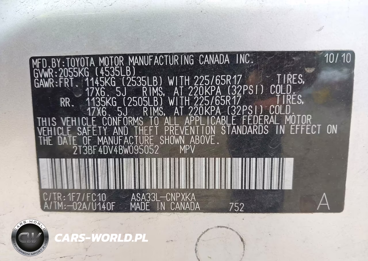 2011 Toyota Rav4 VIN:2T3BF4DV4BW095052 - 9