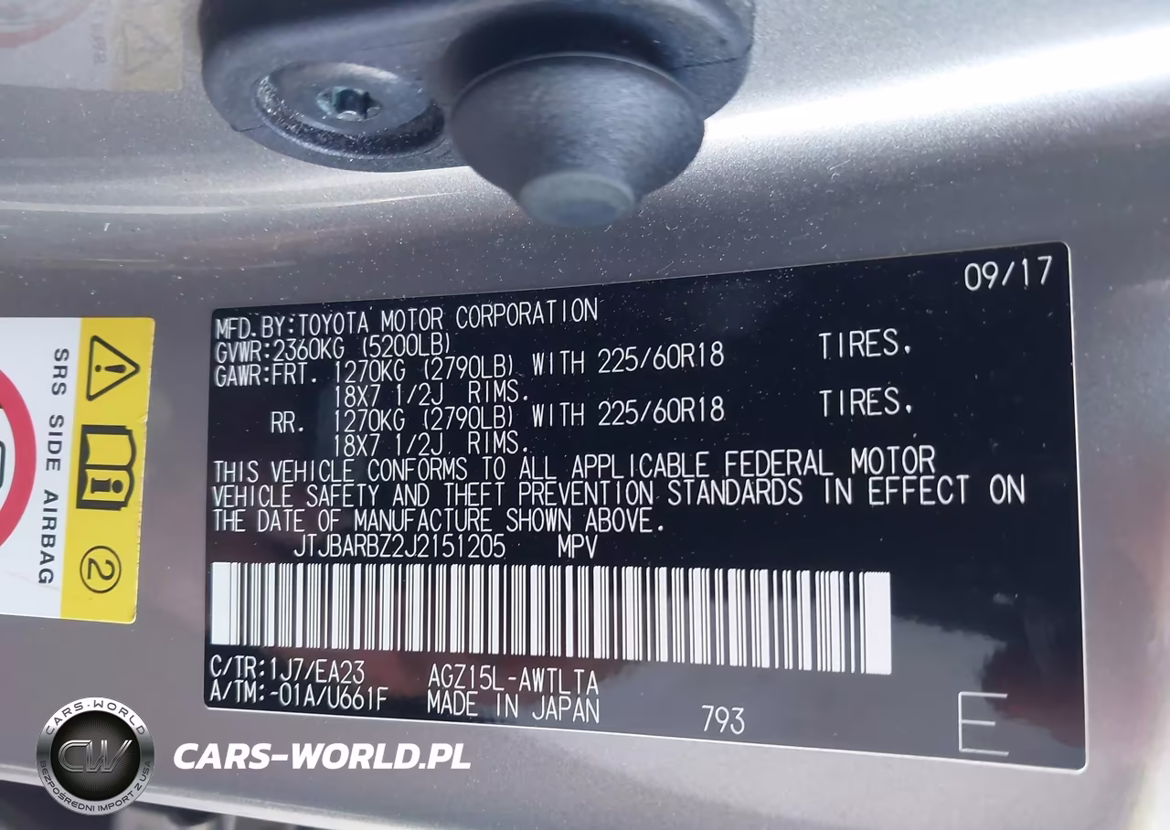 2018 Lexus Nx 300 VIN:JTJBARBZ2J2151205 - 9