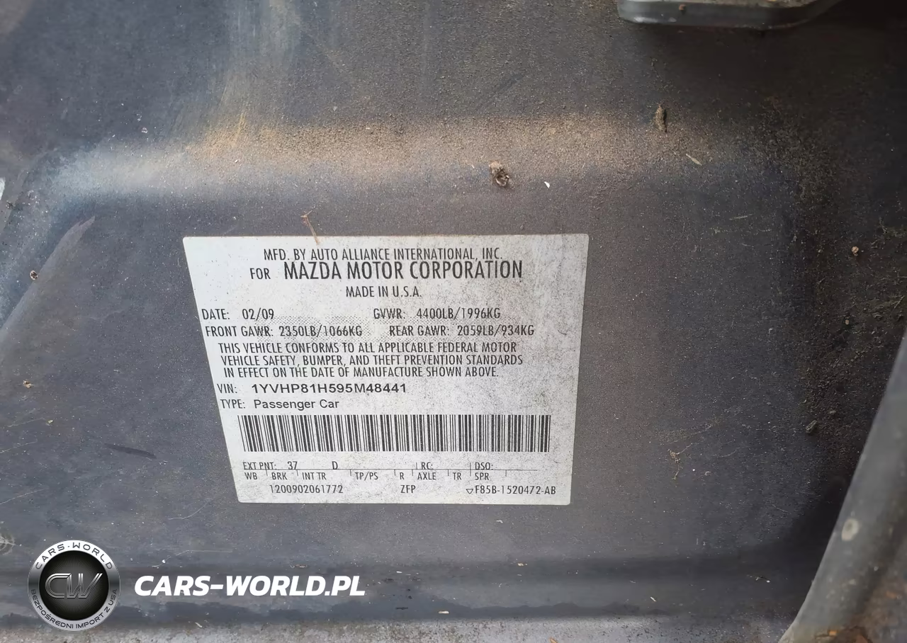 2009 Mazda Mazda6 I Sport VIN:1YVHP81H595M48441 - 9