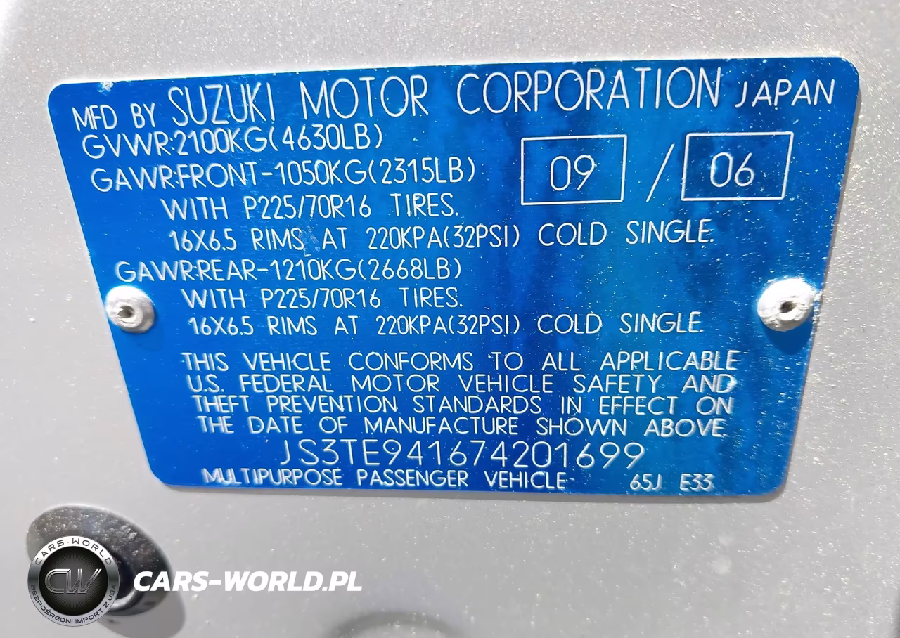 2007 Suzuki Grand Vitara VIN:JS3TE941674201699 - 9