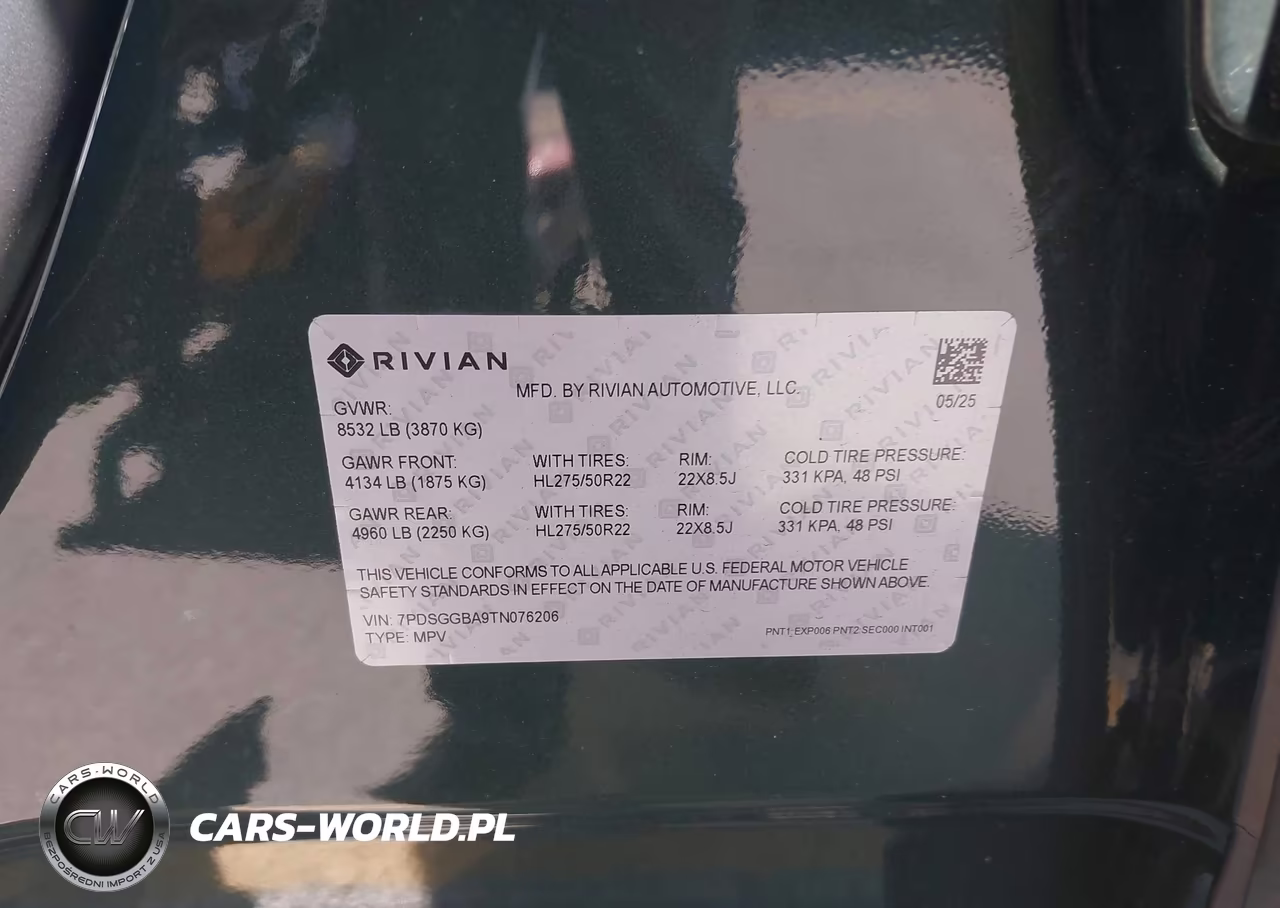 2026 Rivian R1S Dual Motor Standard Pack VIN:7PDSGGBA9TN076206 - 9
