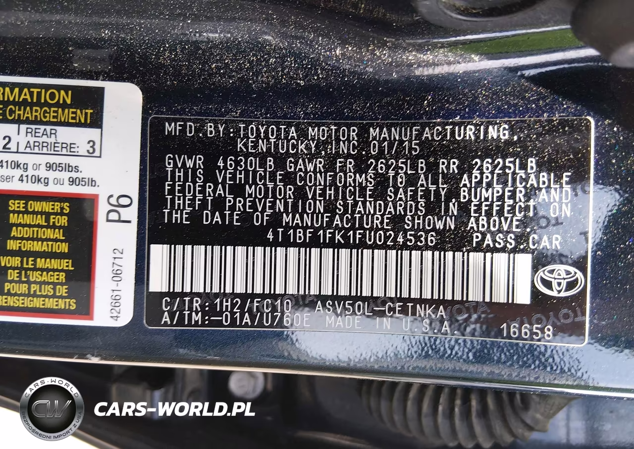 2015 Toyota Camry Le VIN:4T1BF1FK1FU024536 - 9
