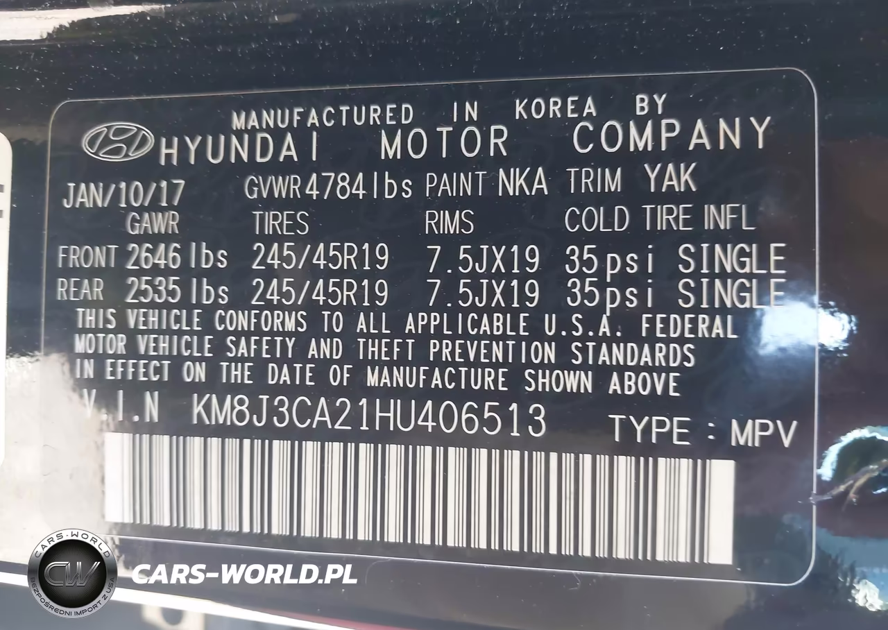 2017 Hyundai Tucson Limited VIN:KM8J3CA21HU406513 - 9