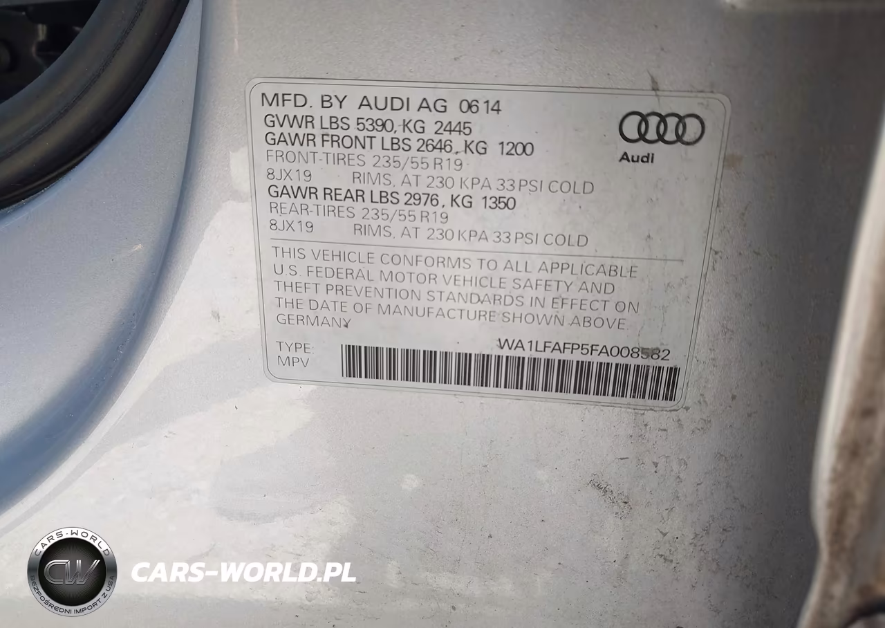 2015 Audi Q5 2.0T Premium VIN:WA1LFAFP5FA008582 - 9