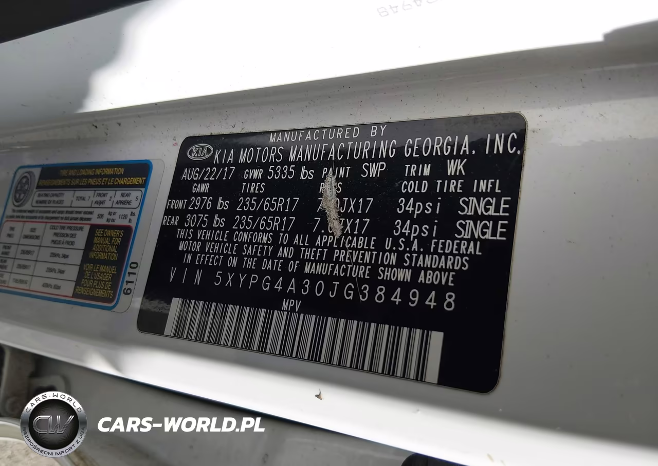 2018 Kia Sorento 2.4L Lx VIN:5XYPG4A30JG384948 - 9