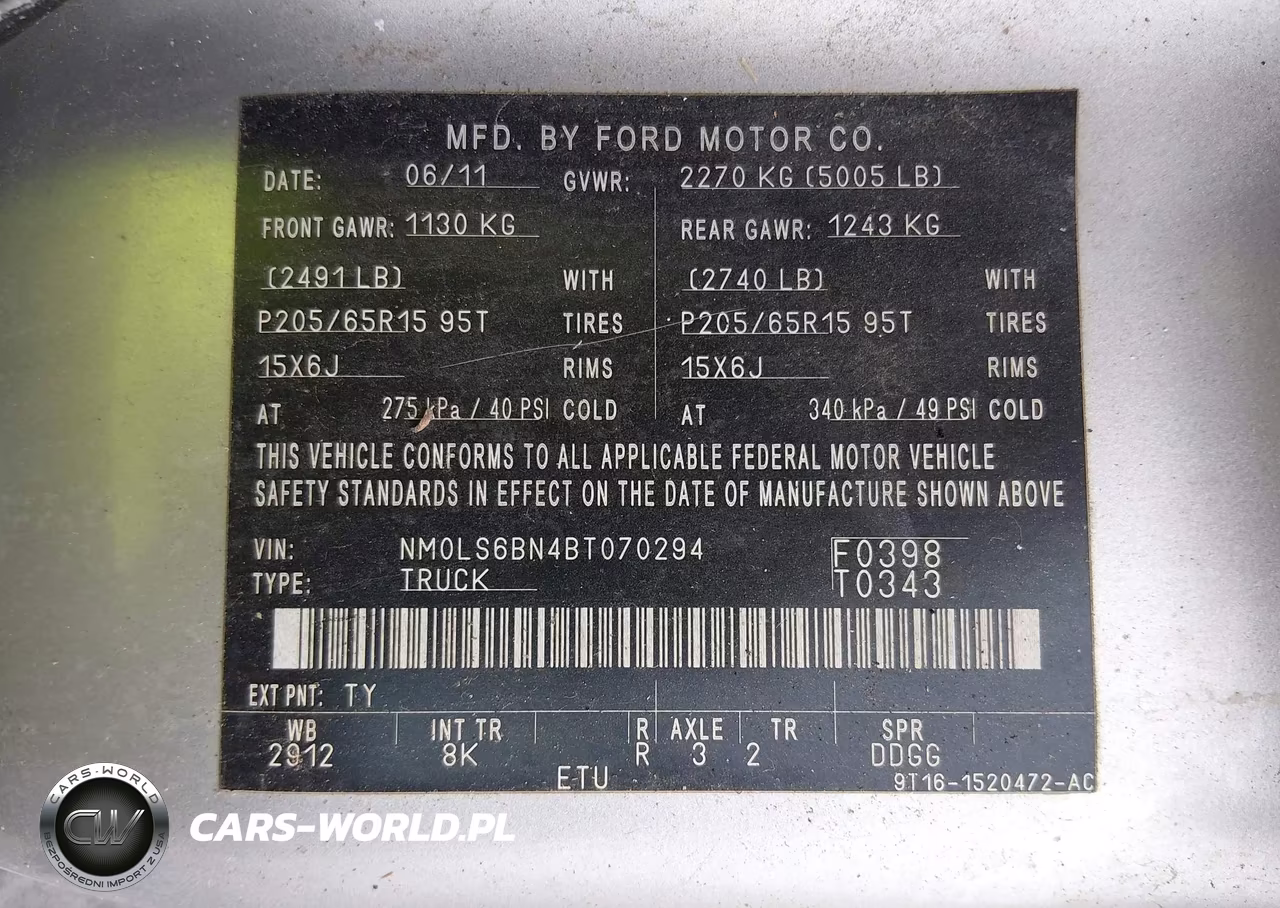 2011 Ford Transit Connect Xlt VIN:NM0LS6BN4BT070294 - 9