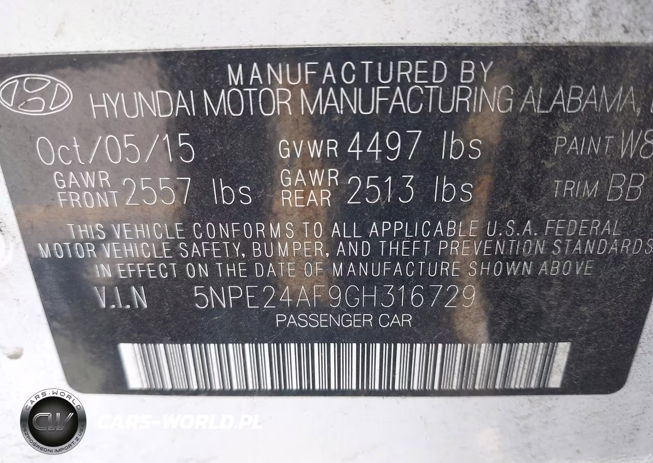 2016 Hyundai Sonata Se VIN:5NPE24AF9GH316729 - 9
