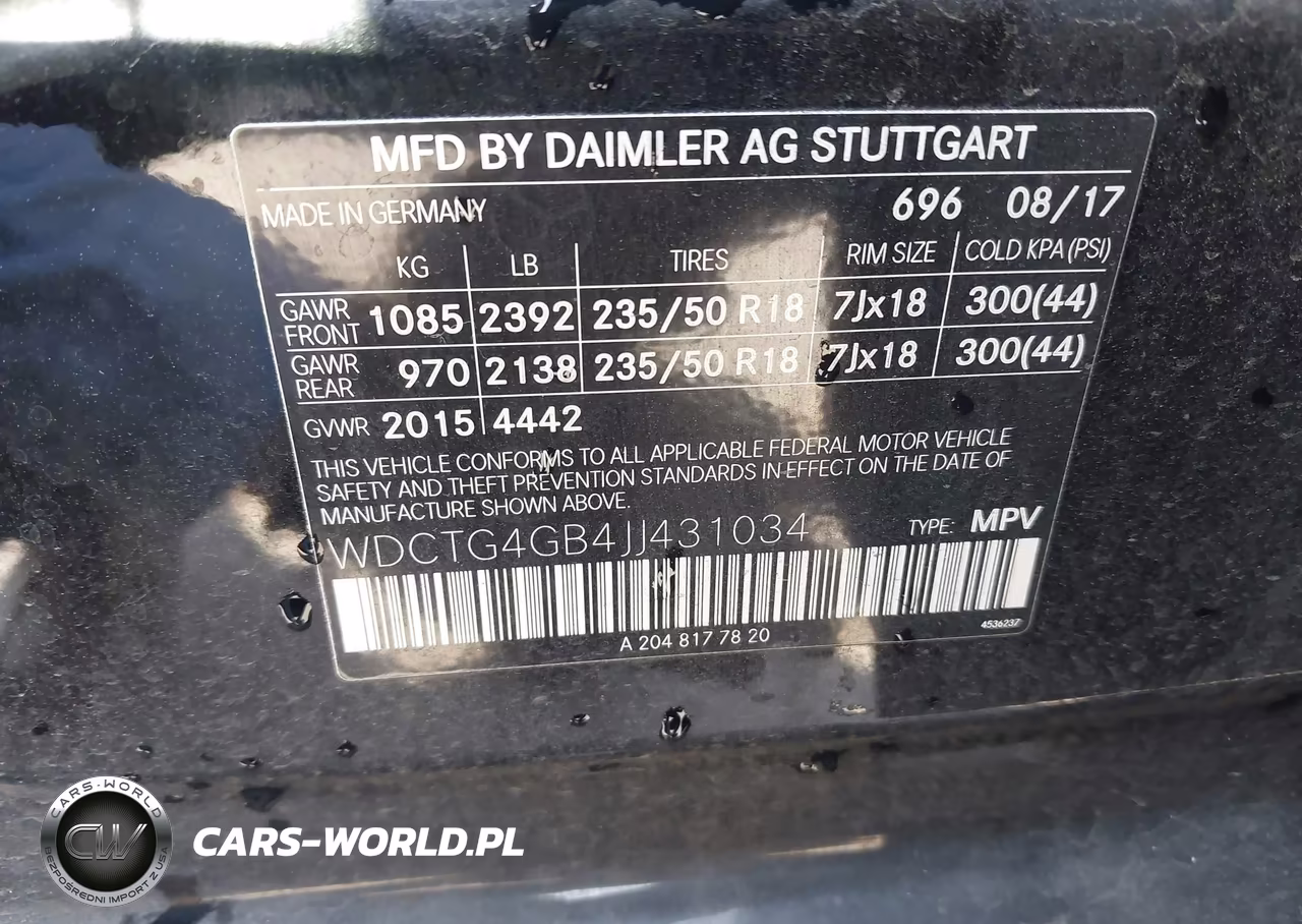 2018 Mercedes-Benz Gla 250 4Matic VIN:WDCTG4GB4JJ431034 - 9