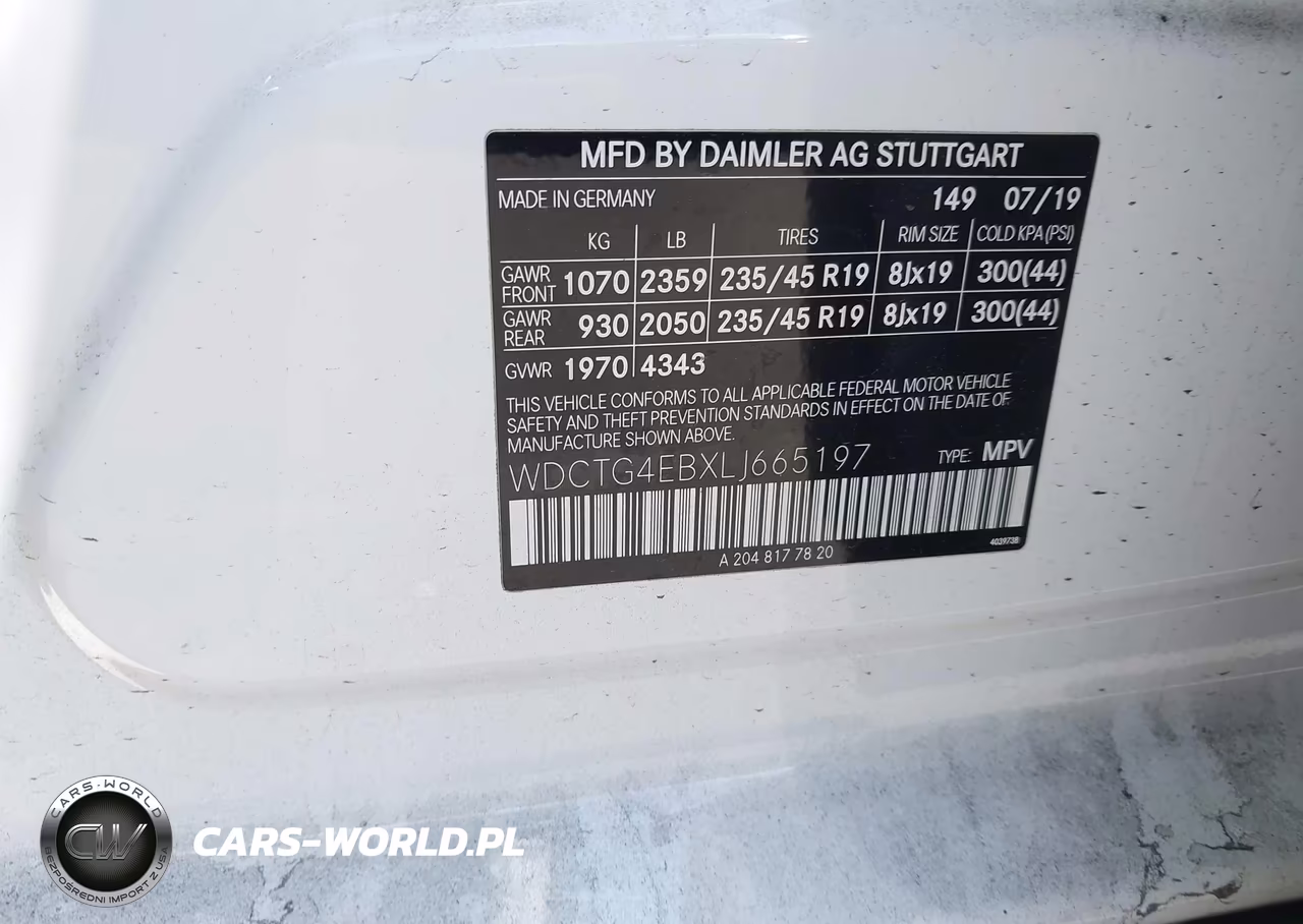 2020 Mercedes-Benz Gla 250 VIN:WDCTG4EBXLJ665197 - 9