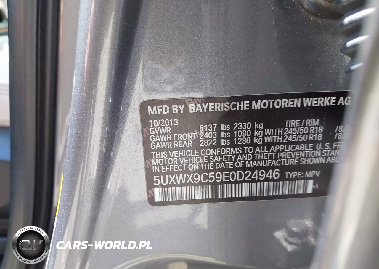 2014 BMW X3 xDrive28I VIN:5UXWX9C59E0D24946 - 9